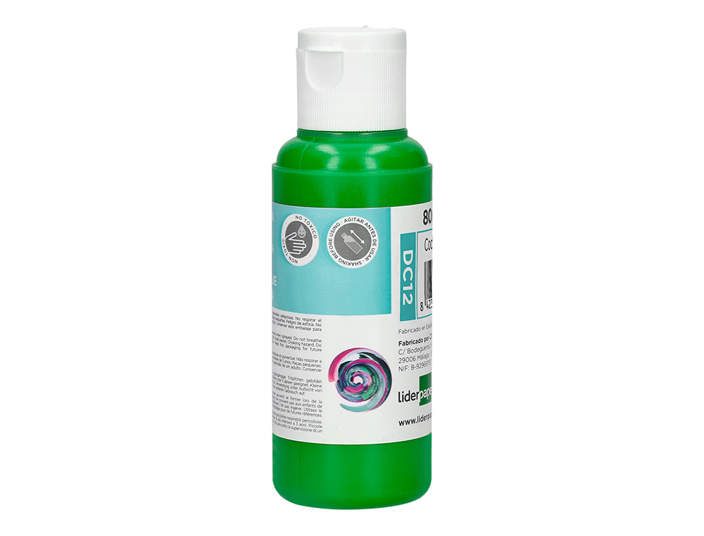 Pintura acrilica liderpapel frasco de 80 ml verde ( Imagem 2 de 9 ) - Preview