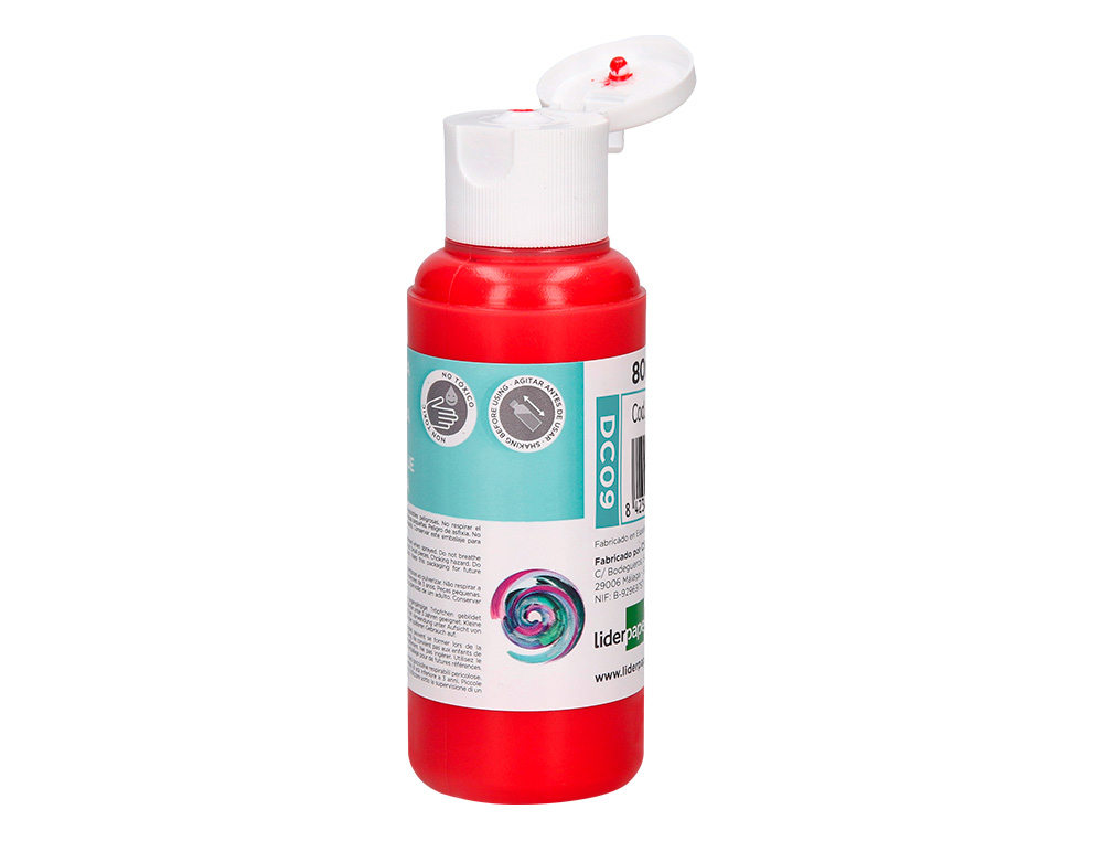 Pintura acrilica liderpapel frasco de 80 ml vermelho ( Imagem 3 de 9 ) - Preview
