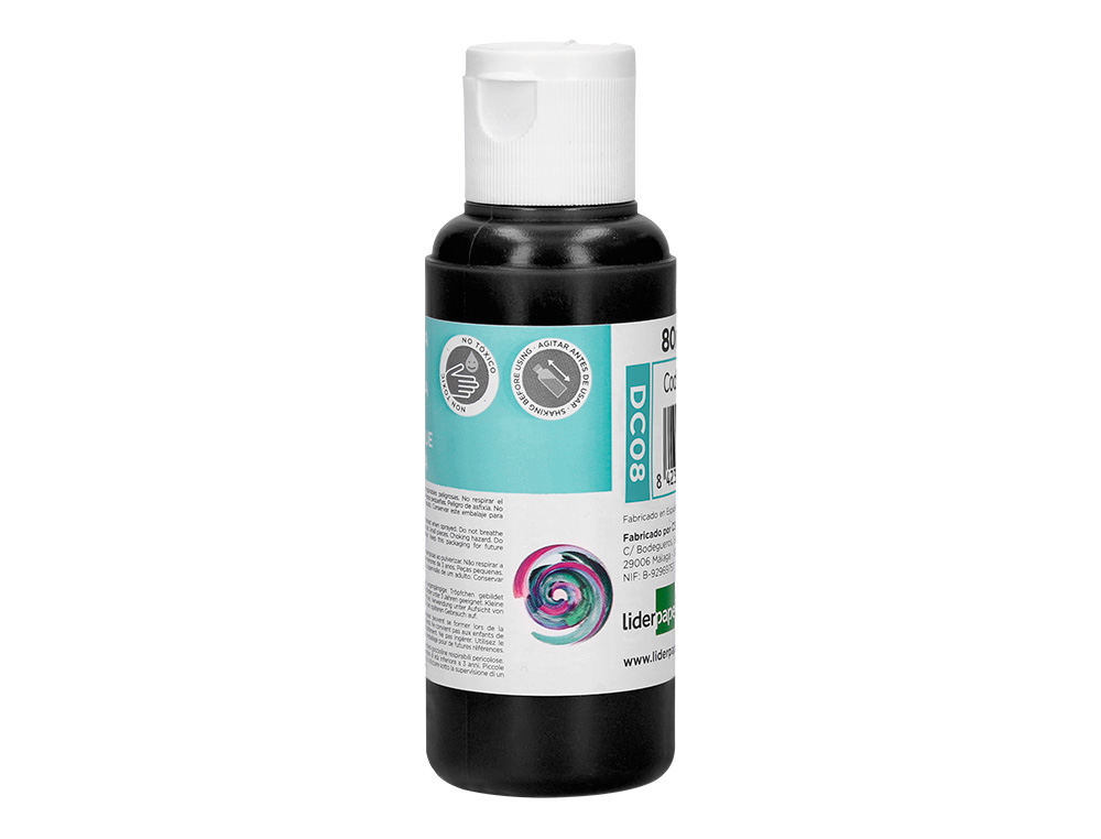 Pintura acrilica liderpapel frasco de 80 ml preto ( Imagem 2 de 9 ) - Preview