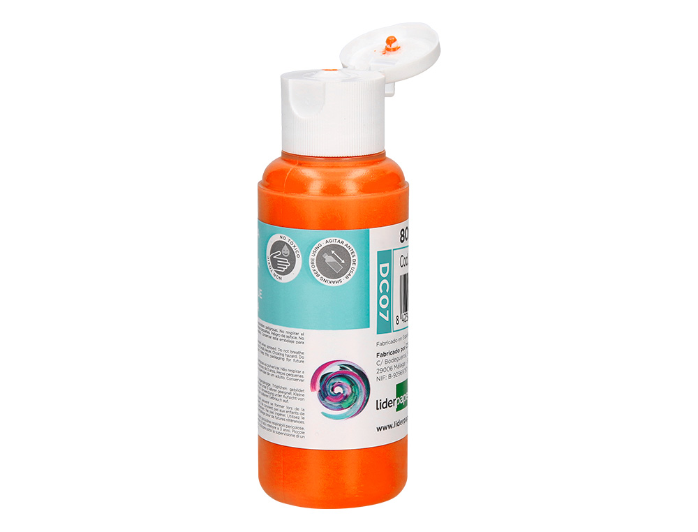 Pintura acrilica liderpapel frasco de 80 ml laranja ( Imagem 3 de 9 ) - Preview