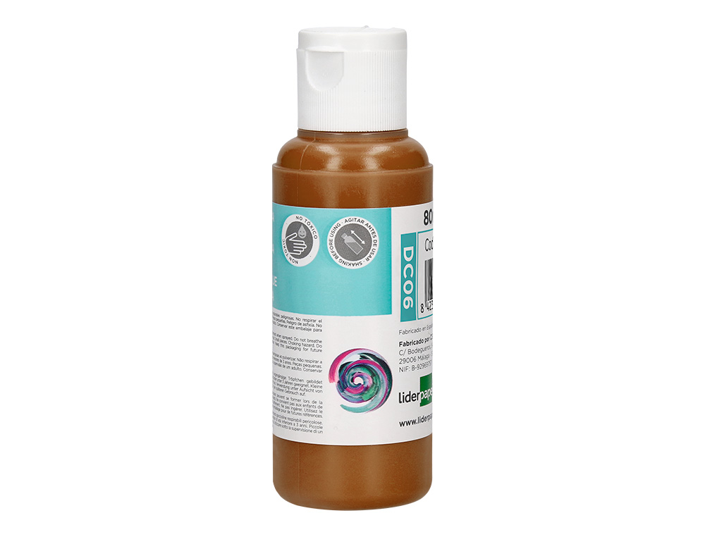 Pintura acrilica liderpapel frasco de 80 ml castanho ( Imagem 2 de 9 ) - Preview