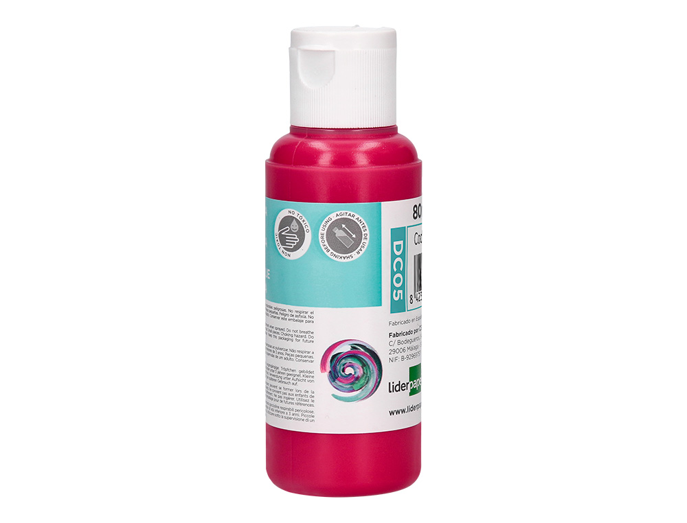 Pintura acrilica liderpapel frasco de 80 ml magenta ( Imagem 2 de 9 ) - Preview