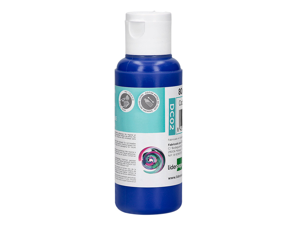 Pintura acrilica liderpapel frasco de 80 ml azul ultramar ( Imagem 2 de 9 ) - Preview