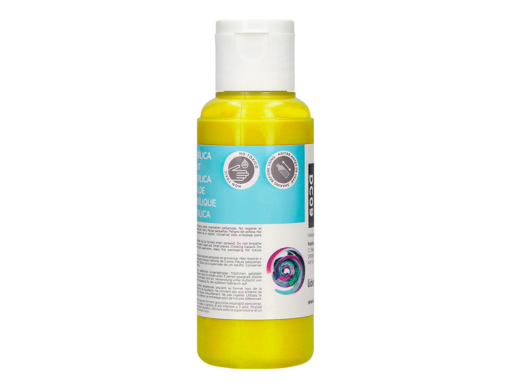 Pintura acrilica liderpapel frasco de 80 ml amarelo ( Imagem 5 de 9 ) - Preview