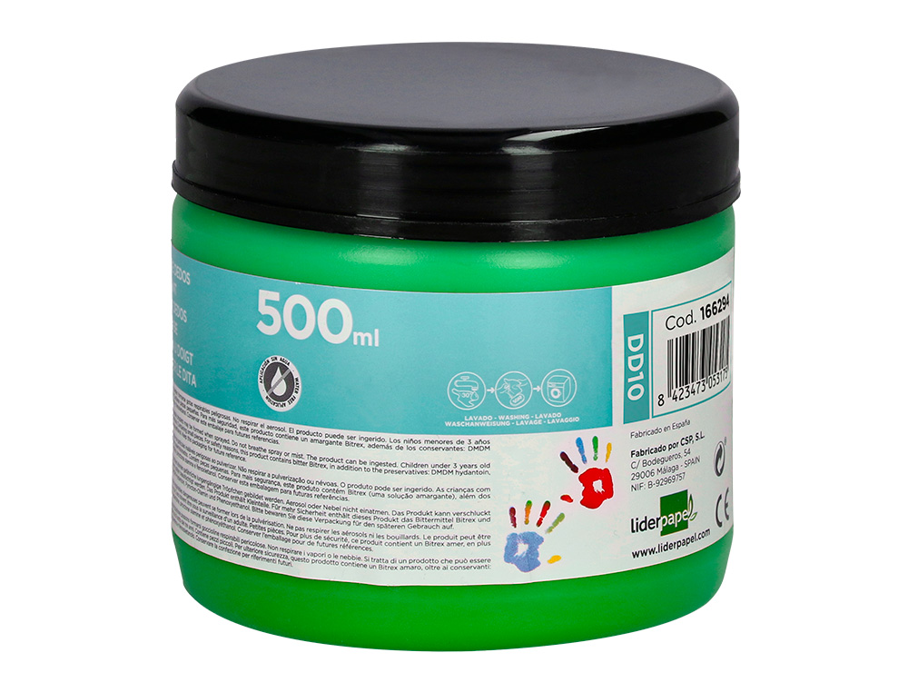Pintura dedos liderpapel embalagem de 500 cc verde ( Imagem 2 de 8 ) - Preview