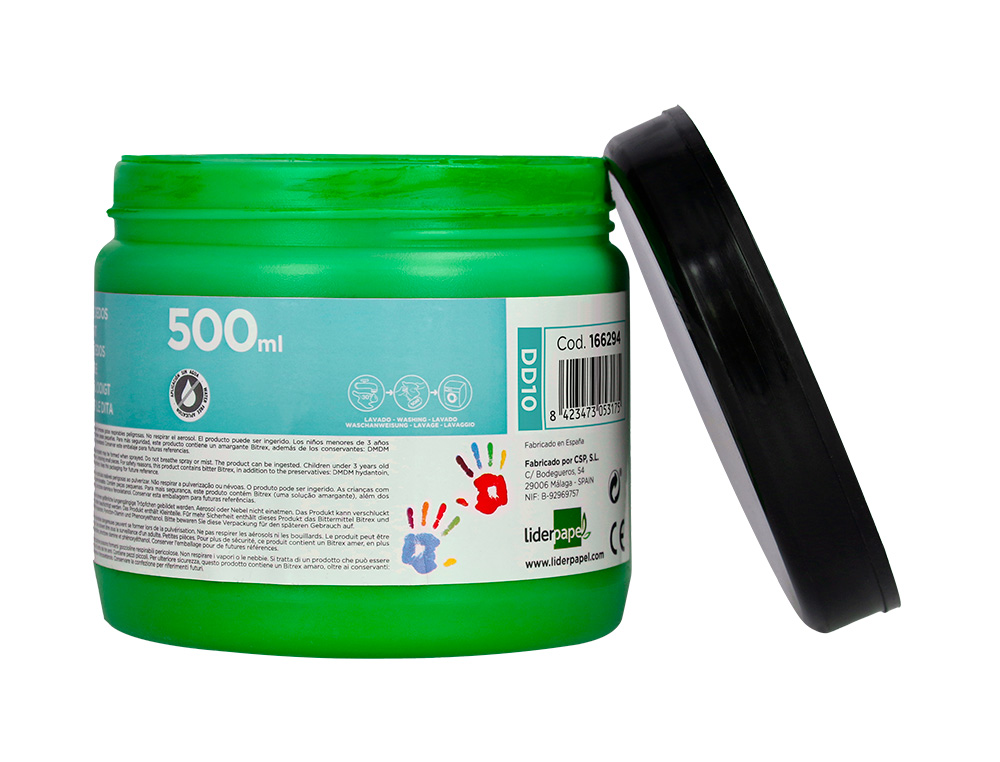 Pintura dedos liderpapel embalagem de 500 cc verde ( Imagem 4 de 8 ) - Preview