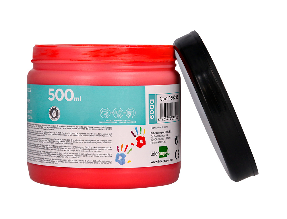 Pintura dedos liderpapel embalagem de 500 cc vermelho ( Imagem 4 de 8 ) - Preview