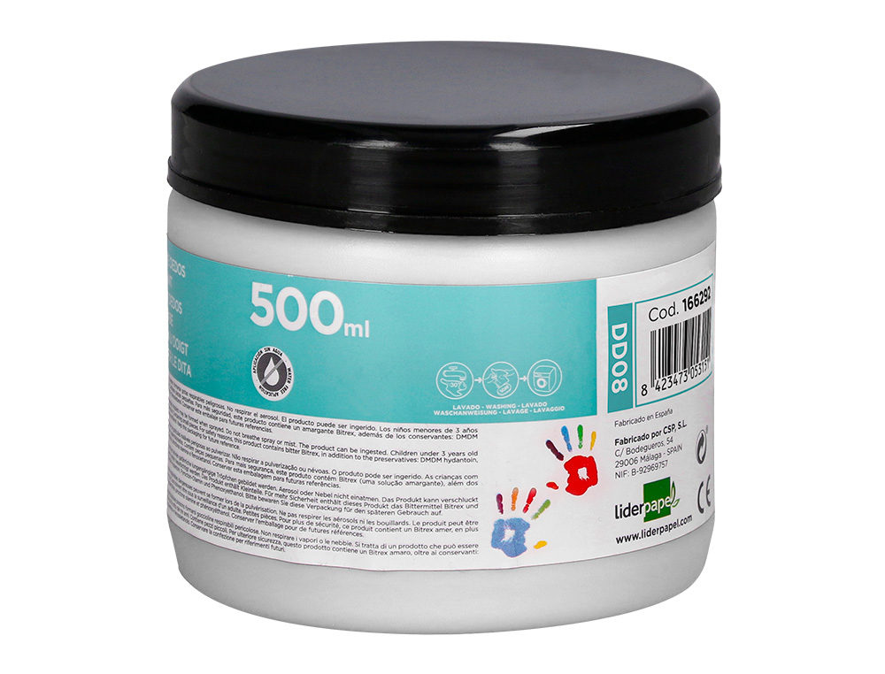 Pintura dedos liderpapel embalagem de 500 cc branco ( Imagem 2 de 8 ) - Preview
