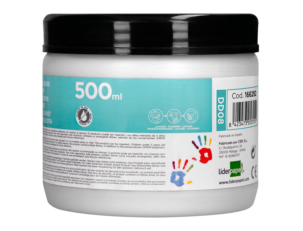 Pintura dedos liderpapel embalagem de 500 cc branco ( Imagem 3 de 8 ) - Preview