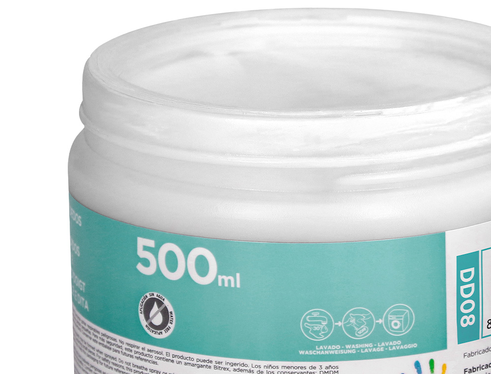 Pintura dedos liderpapel embalagem de 500 cc branco ( Imagem 5 de 8 ) - Preview