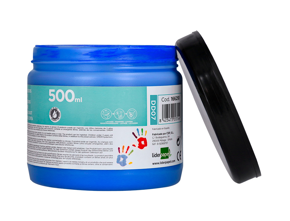 Pintura dedos liderpapel embalagem de 500 cc azul ( Imagem 4 de 8 ) - Preview
