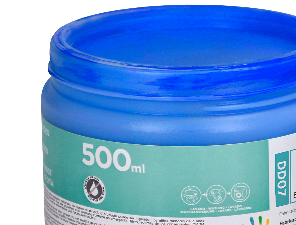 Pintura dedos liderpapel embalagem de 500 cc azul ( Imagem 5 de 8 ) - Preview