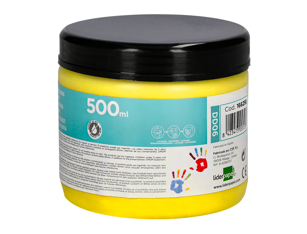 Pintura dedos liderpapel embalagem de 500 cc amarelo ( Imagem 2 de 8 ) - Preview