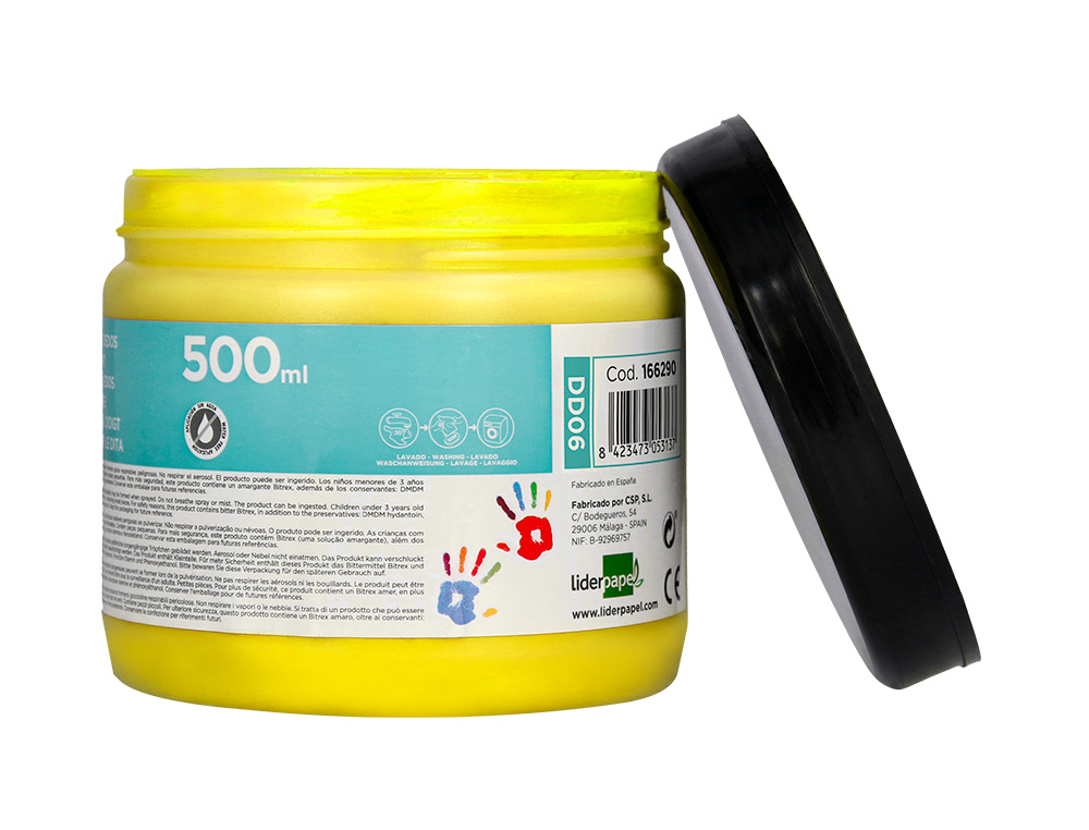 Pintura dedos liderpapel embalagem de 500 cc amarelo ( Imagem 4 de 8 ) - Preview