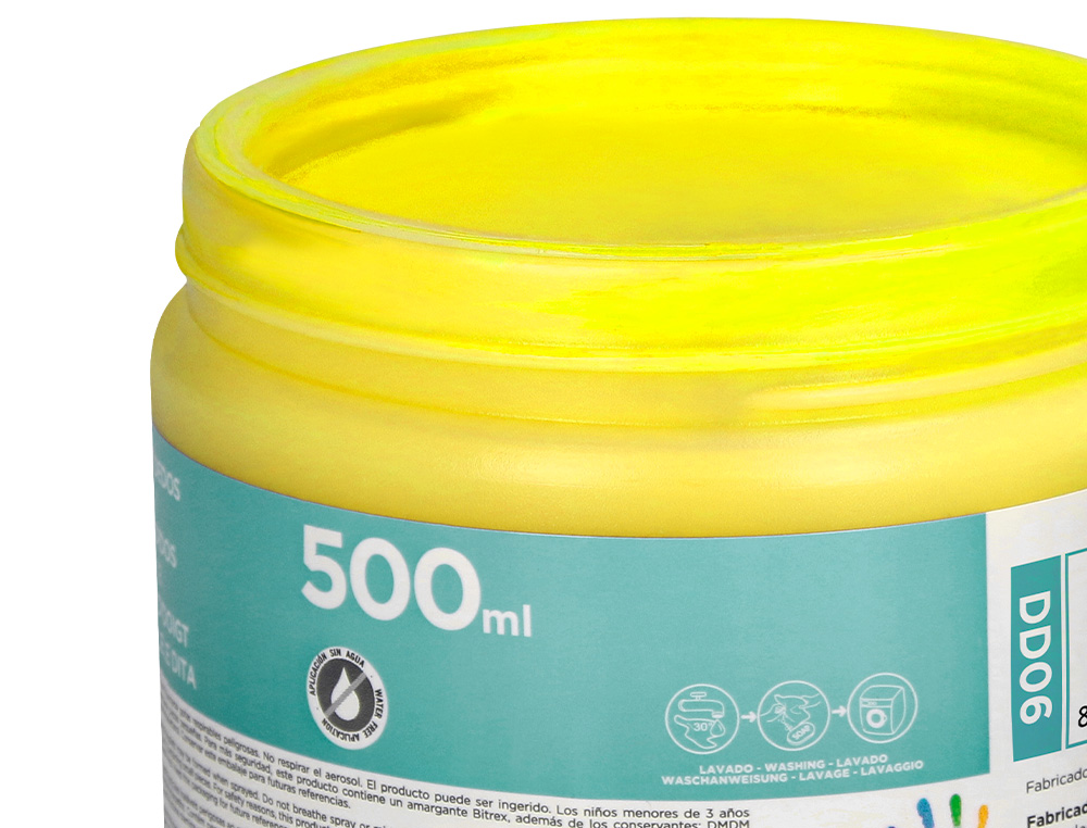 Pintura dedos liderpapel embalagem de 500 cc amarelo ( Imagem 5 de 8 ) - Preview