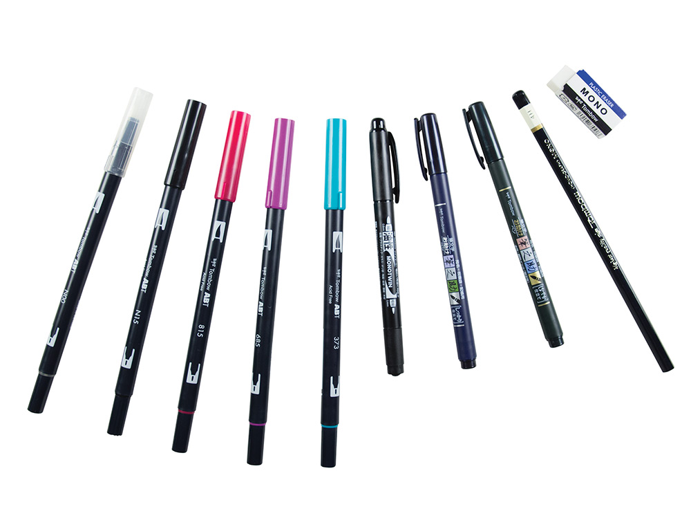 Conjunto lettering tombow advanced 10 pecas ( Imagem 3 de 4 ) - Preview