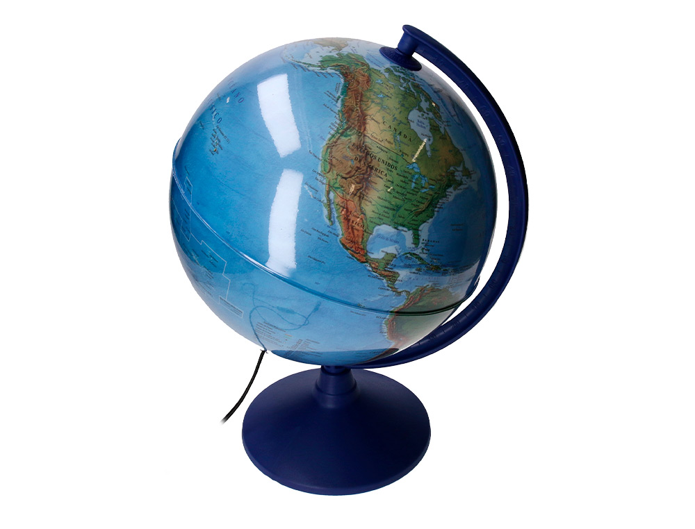 Globo antartik com luz fisico e politico diametro 30 cm ( Imagem 5 de 12 ) - Preview