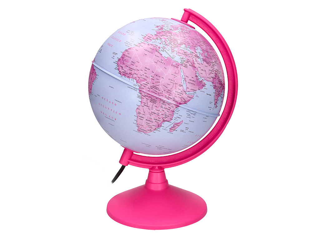 Globo liderpapel com luz fisico e politico diametro 20 cm cor rosa ( Imagem 2 de 11 ) - Preview