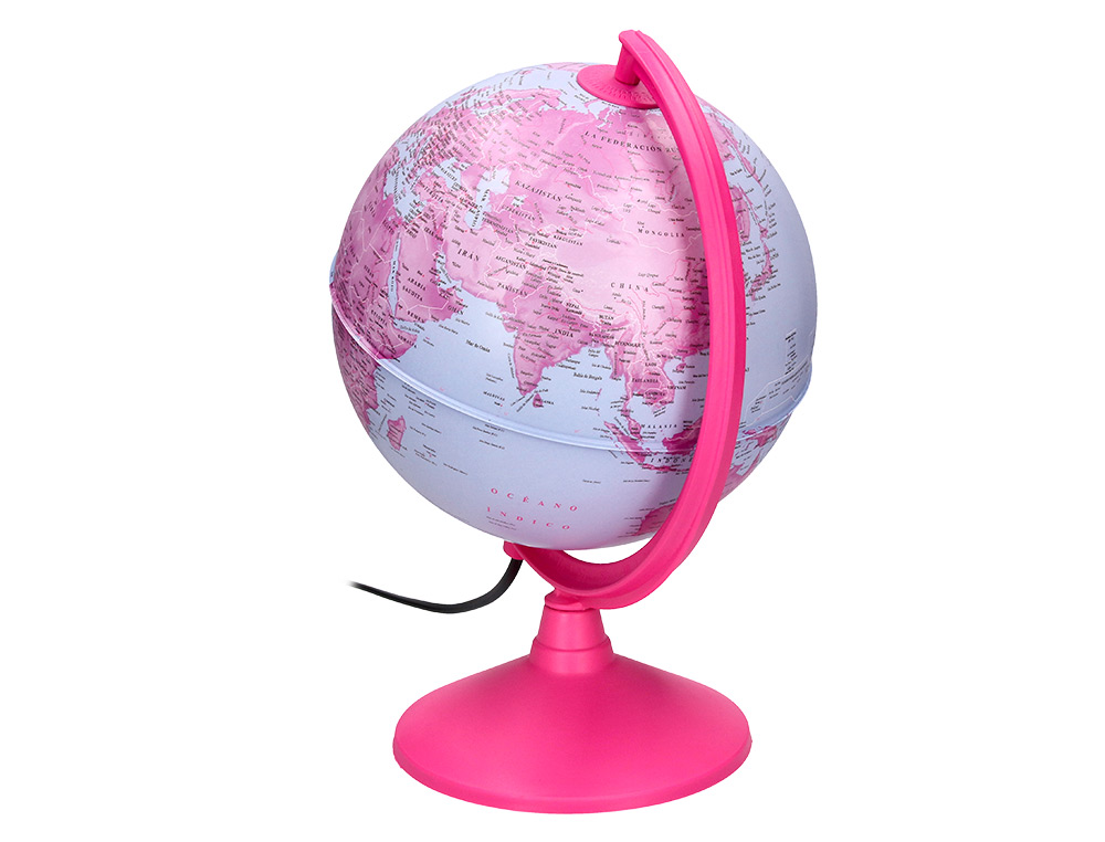 Globo liderpapel com luz fisico e politico diametro 20 cm cor rosa ( Imagem 3 de 11 ) - Preview