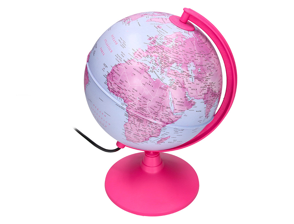 Globo liderpapel com luz fisico e politico diametro 20 cm cor rosa ( Imagem 4 de 11 ) - Preview