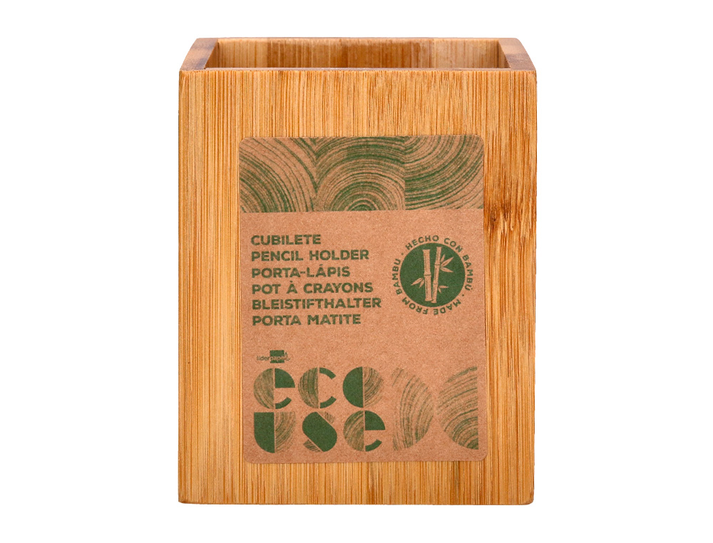 Porta lapis liderpapel ecouse bambu 8x8x10 cm ( Imagem 2 de 13 ) - Preview