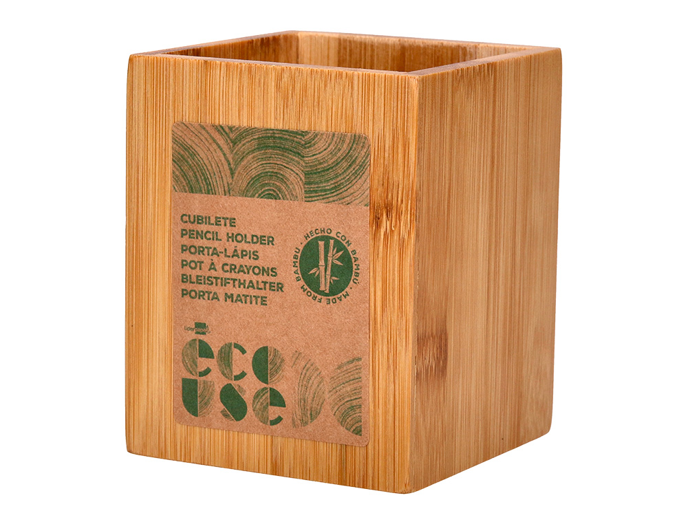 Porta lapis liderpapel ecouse bambu 8x8x10 cm ( Imagem 4 de 13 ) - Preview