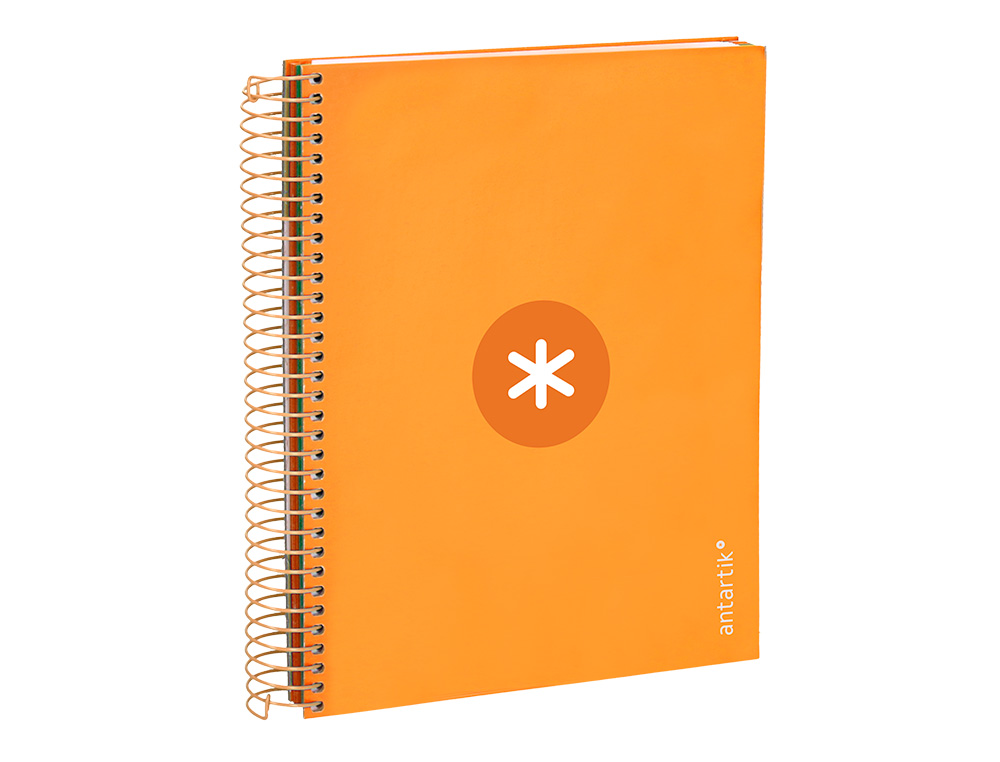 Caderno espiral liderpapel din a5 antartik capa forrada 120 f 100 gr quadricula 5 mm 5 bandas cor mostarda ( Imagem 5 de 10 ) - Preview