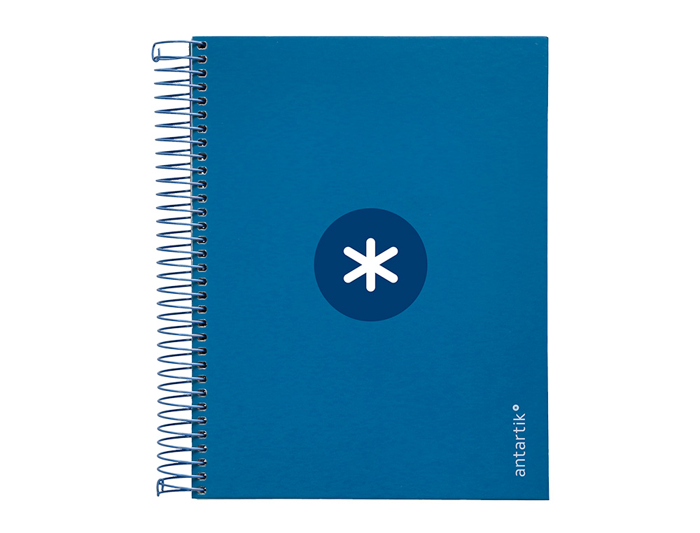 Caderno espiral liderpapel din a5 antartik capa forrada 120 f 100 gr quadricula 5 mm 5 bandas cor azul escuro ( Imagem 2 de 10 ) - Preview