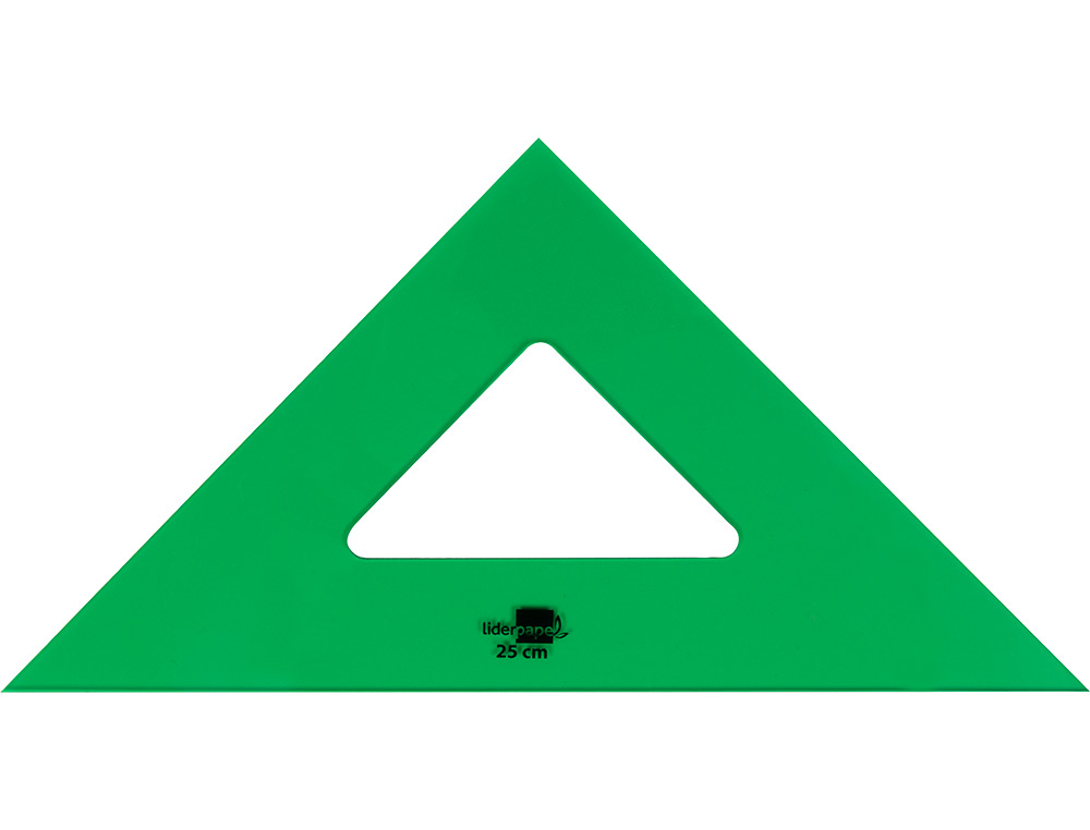 Esquadro liderpapel 25 cm plastico verde ( Imagem 2 de 6 ) - Preview