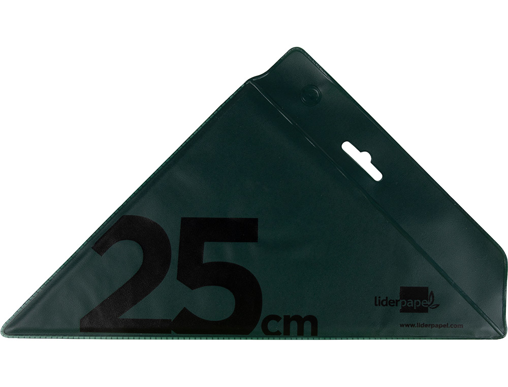 Esquadro liderpapel 25 cm plastico verde ( Imagem 3 de 6 ) - Preview