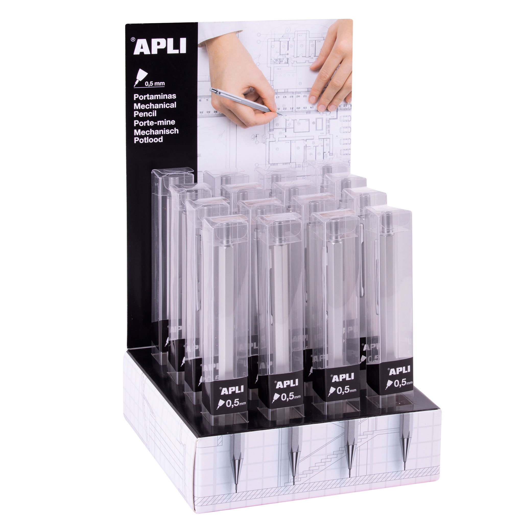 Lapiseira Apli Metálica 0,5Mm 18514 ( Imagem 3 de 4 ) - Preview
