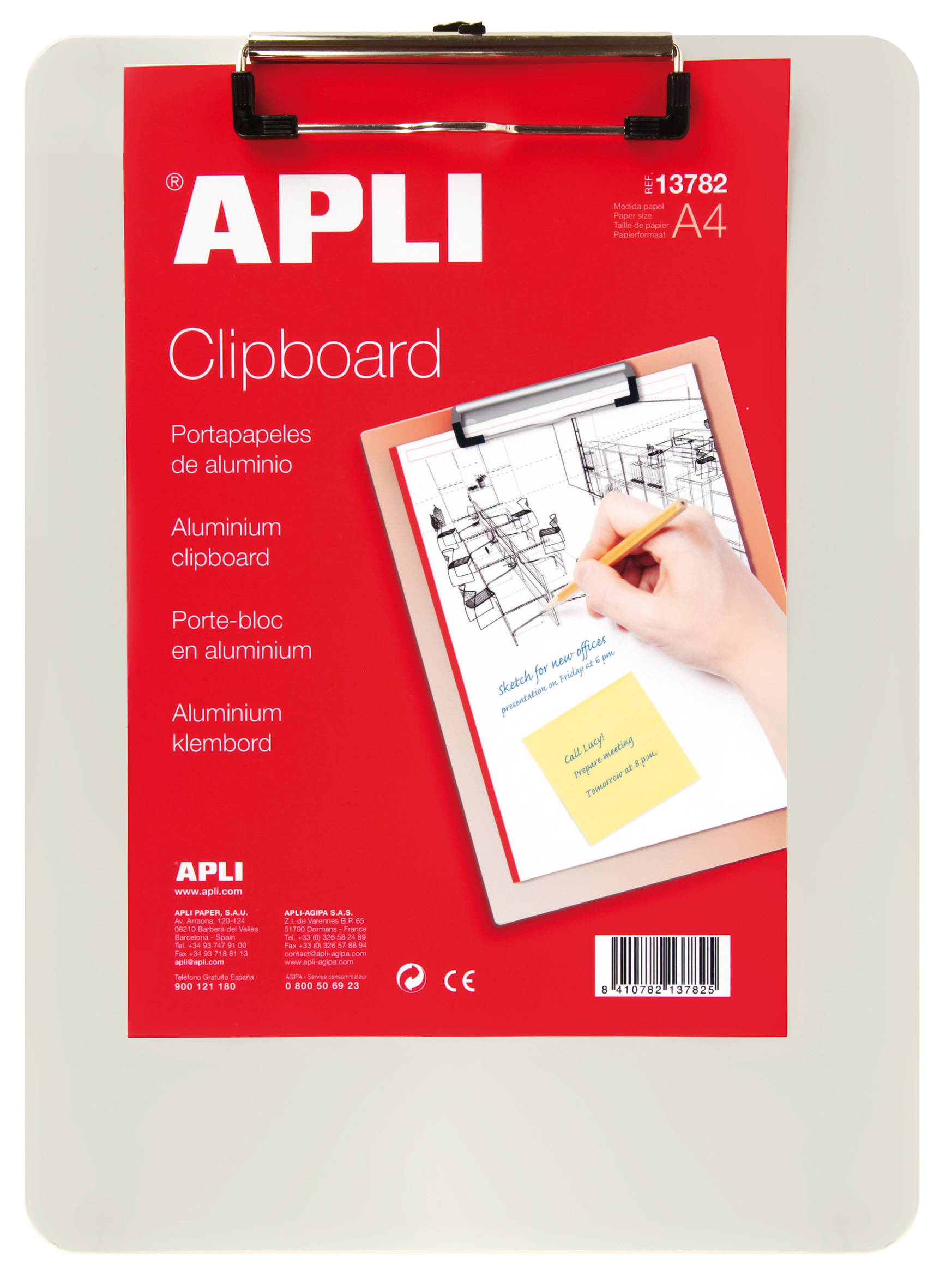 Prancheta Apli A4 13782 Alumínio ( Imagem 2 de 2 ) - Preview