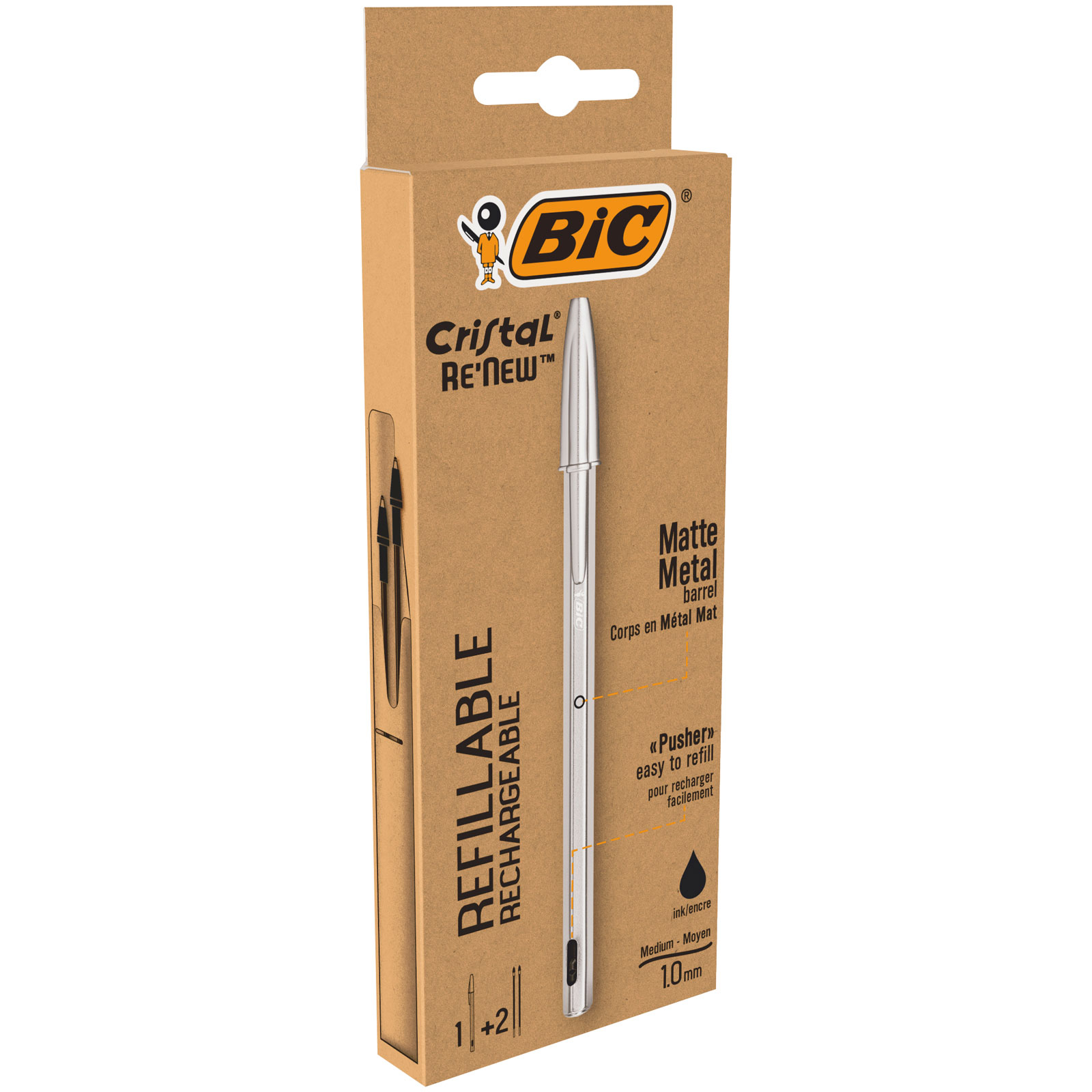 BIC - RENEW CRISTAL 1 ESF.+2 REC. BLACK - 998374 ( Imagem 4 de 7 ) - Preview