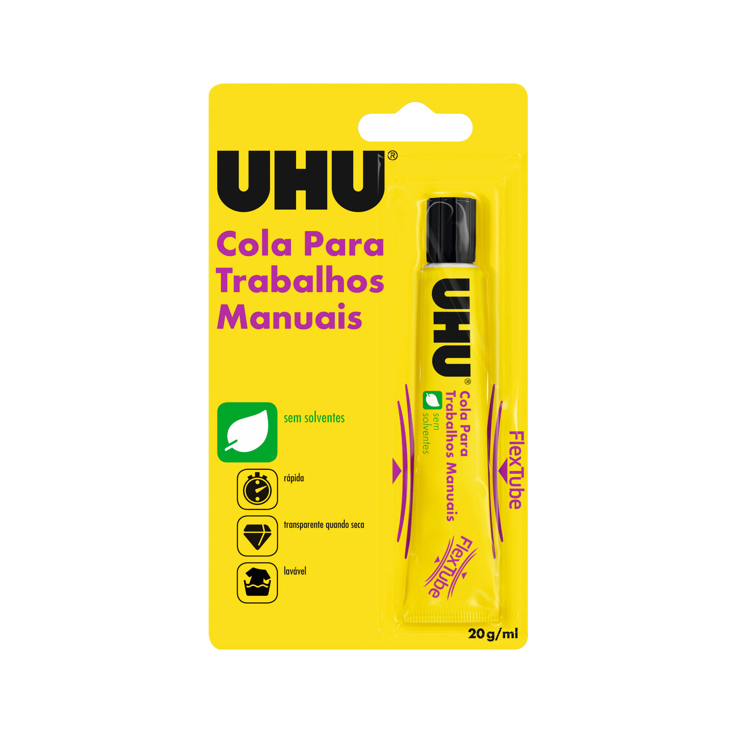 Cola UHU 39310 P/Trabalhos Manuais Flex+Clean 20G Blister ( Imagem 2 de 2 ) - Preview