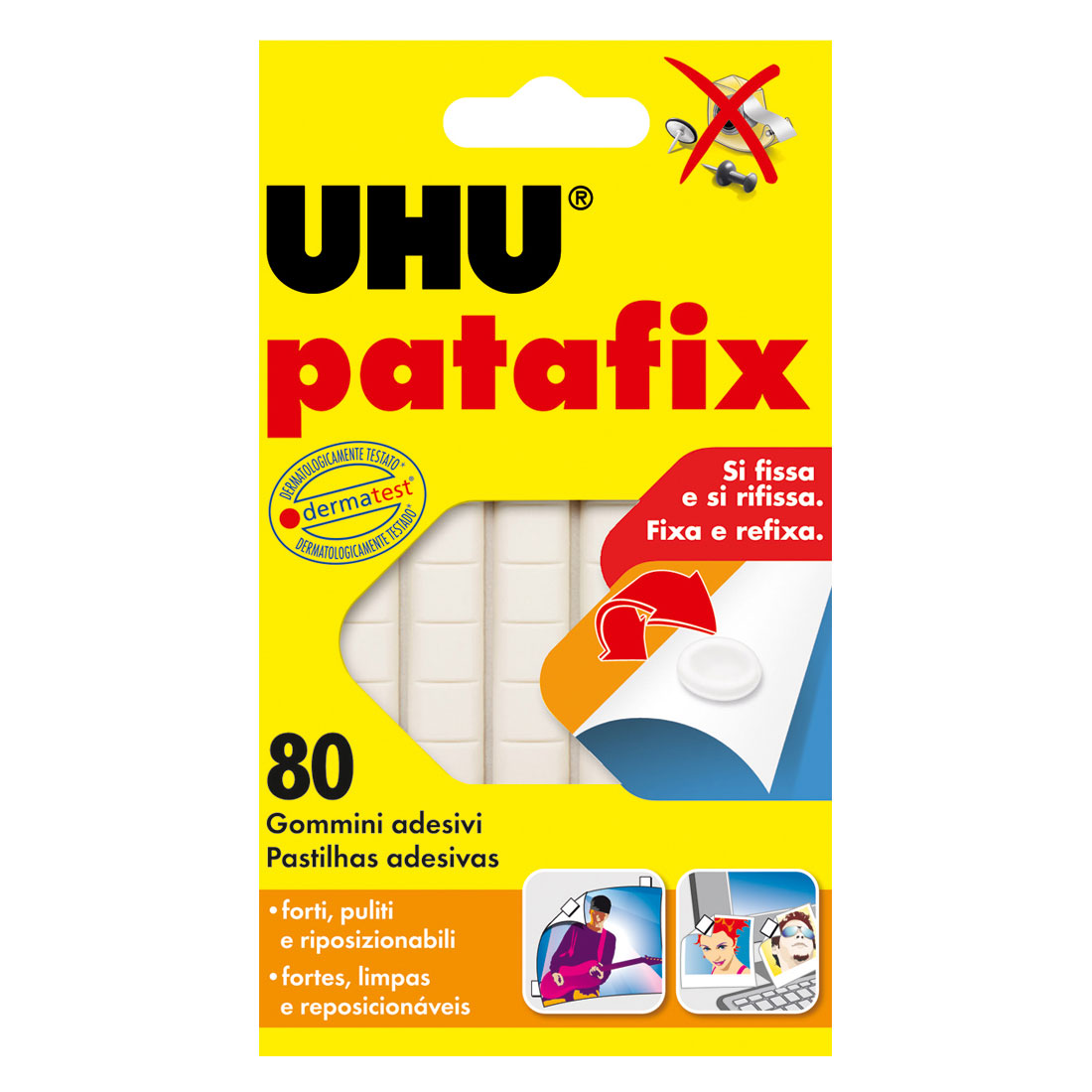 UHU - PATAFIX BRANCO 80 PASTILHAS ADESIVAS ( Imagem 3 de 4 ) - Preview