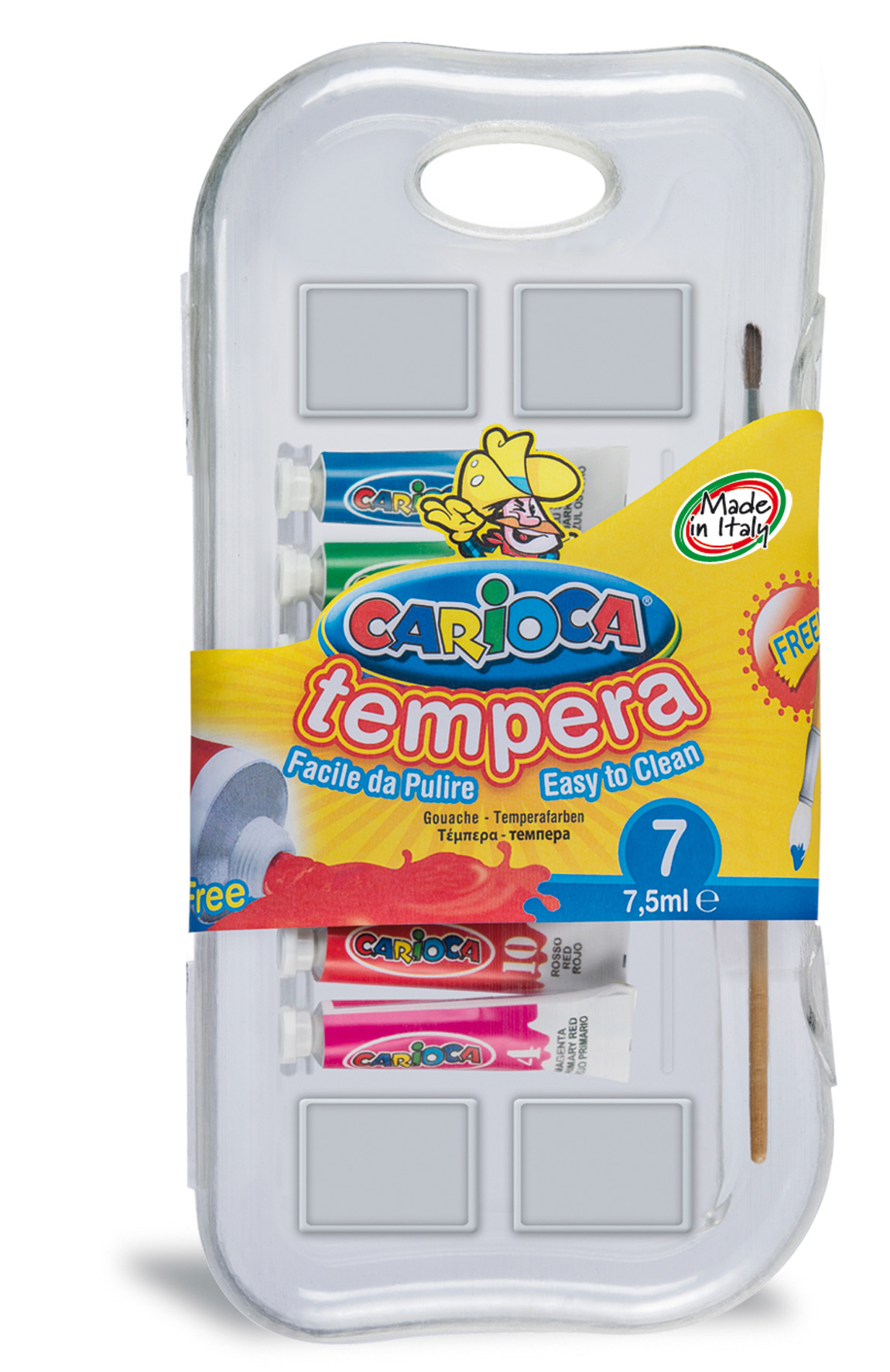 Guache Carioca Ko011/A Sortido Cx C/7 + Pincel 7,5Ml ( Imagem 2 de 2 ) - Preview