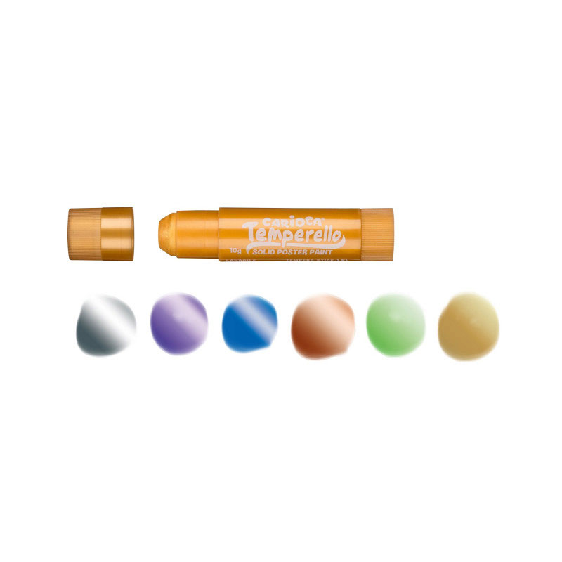 Guache Solido Carioca Temperello Metallic Stick 6 Cores 42674 ( Imagem 2 de 4 ) - Preview
