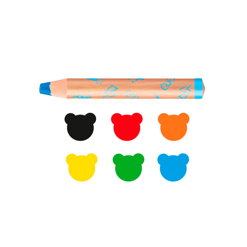 Lapis de Cera Carioca Baby 3 em 1 42817 Cx C/6 ( Imagem 4 de 4 ) - Preview