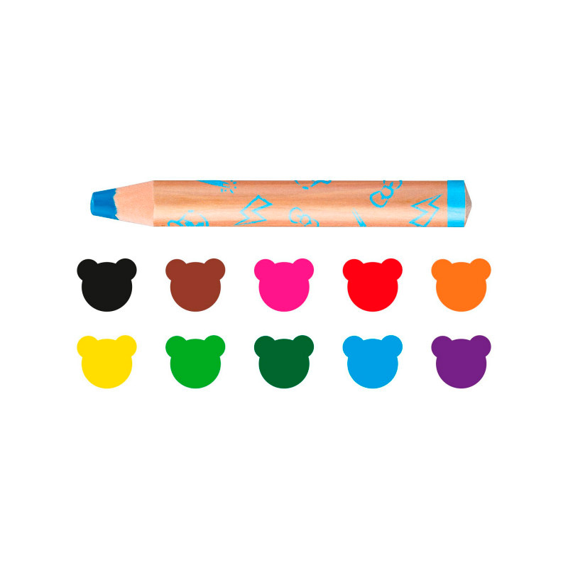 Lapis de Cera Carioca Baby 3 em 1 42818 Cx C/10 ( Imagem 4 de 4 ) - Preview