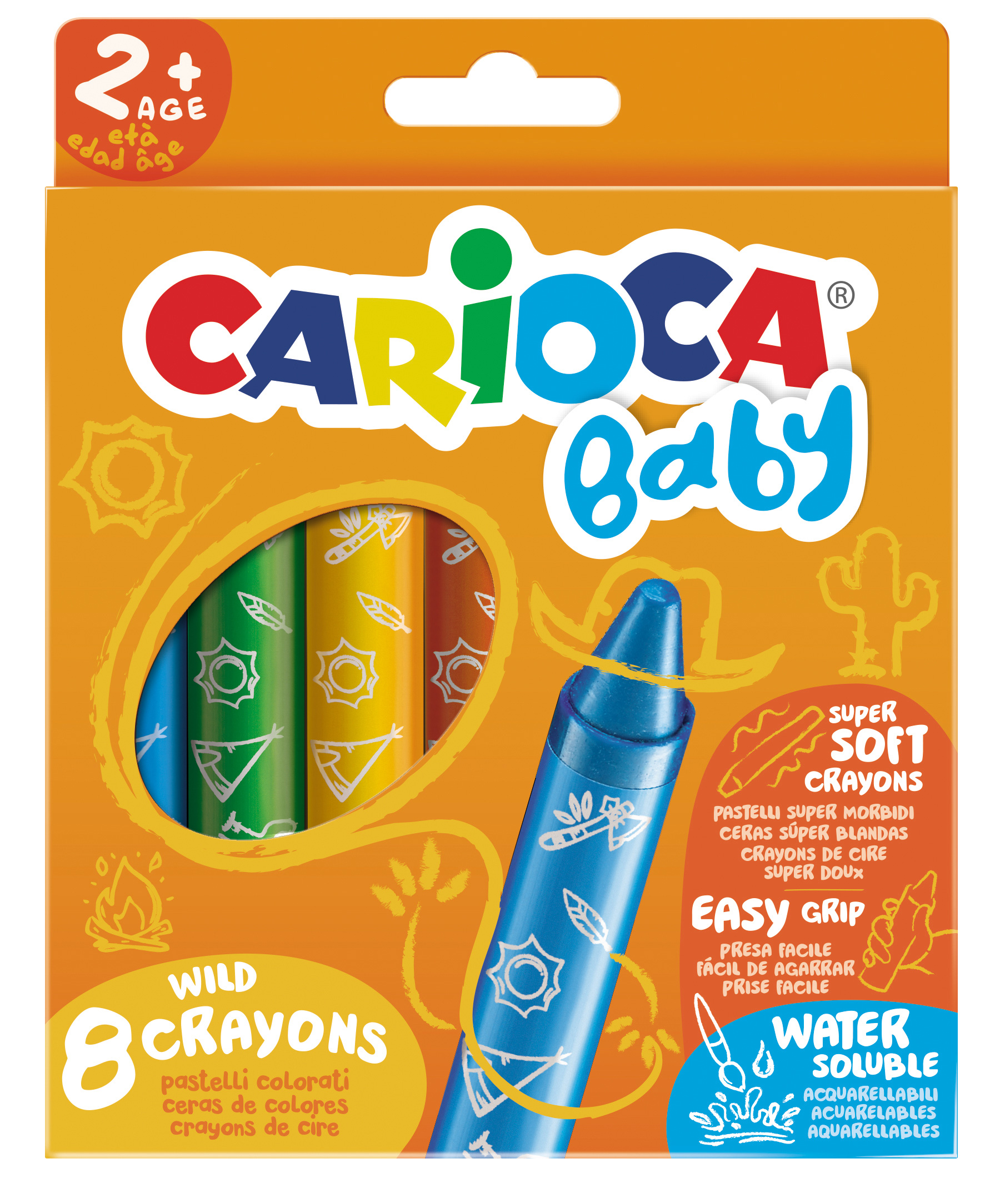 Lapis de Cera Carioca Baby Wild 42892 Cx C/8 ( Imagem 2 de 2 ) - Preview