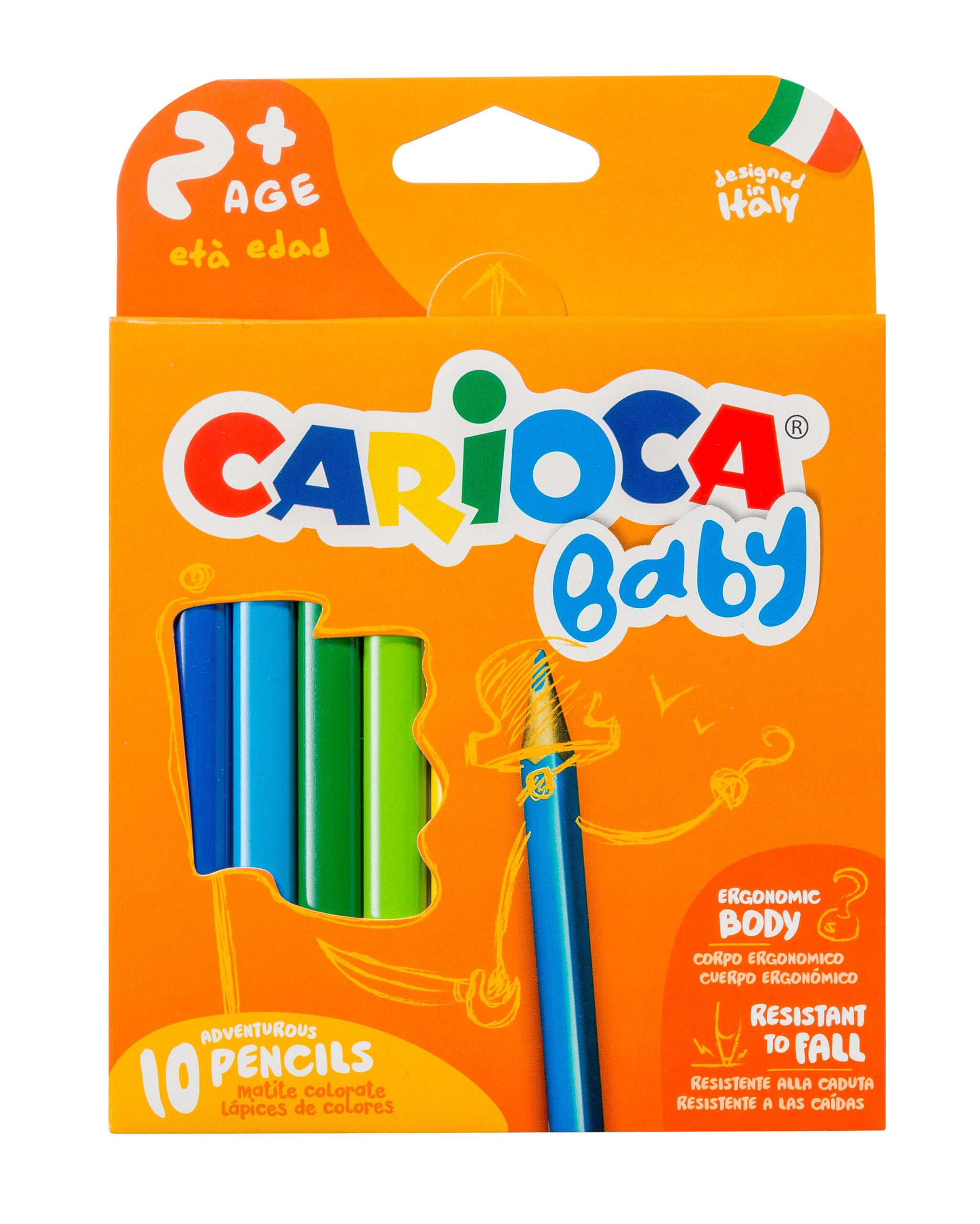 Lápis de Cores Carioca  Baby 2+Anos Caixa de 10 Cores Sortidos ( Imagem 2 de 6 ) - Preview
