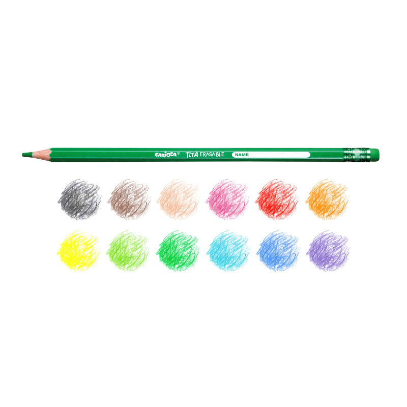 Lapis de Cor Carioca Tita Erasable 12 Cores 42897 ( Imagem 2 de 2 ) - Preview
