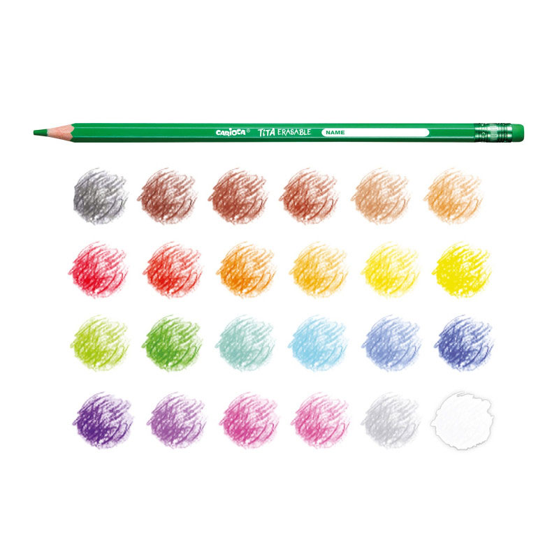 Lapis de Cor Carioca Tita Erasable 24 Cores 42938 ( Imagem 2 de 2 ) - Preview