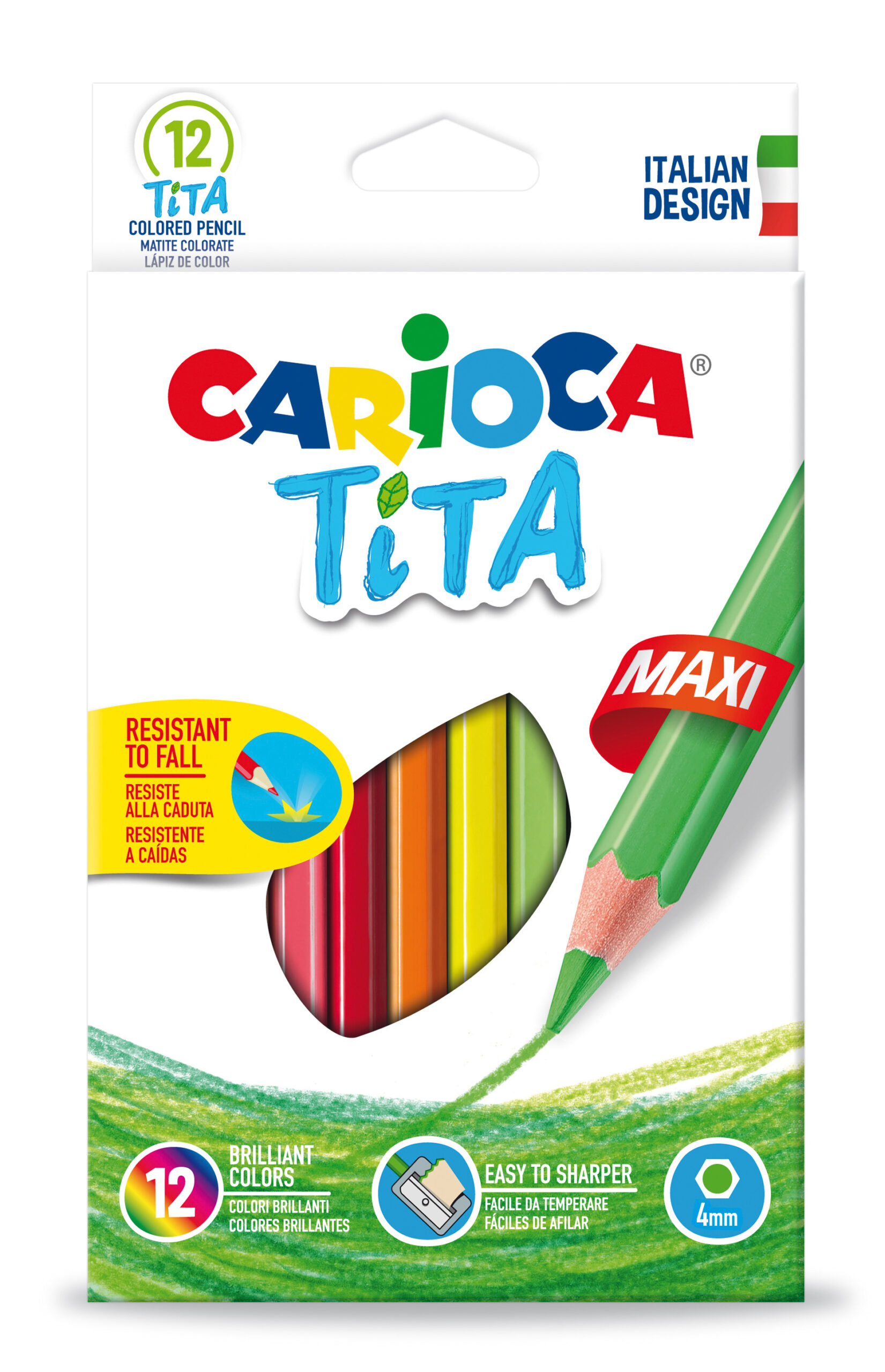Lapis de Cor Carioca Tita Maxi 42789 Cx C/12 ( Imagem 2 de 2 ) - Preview