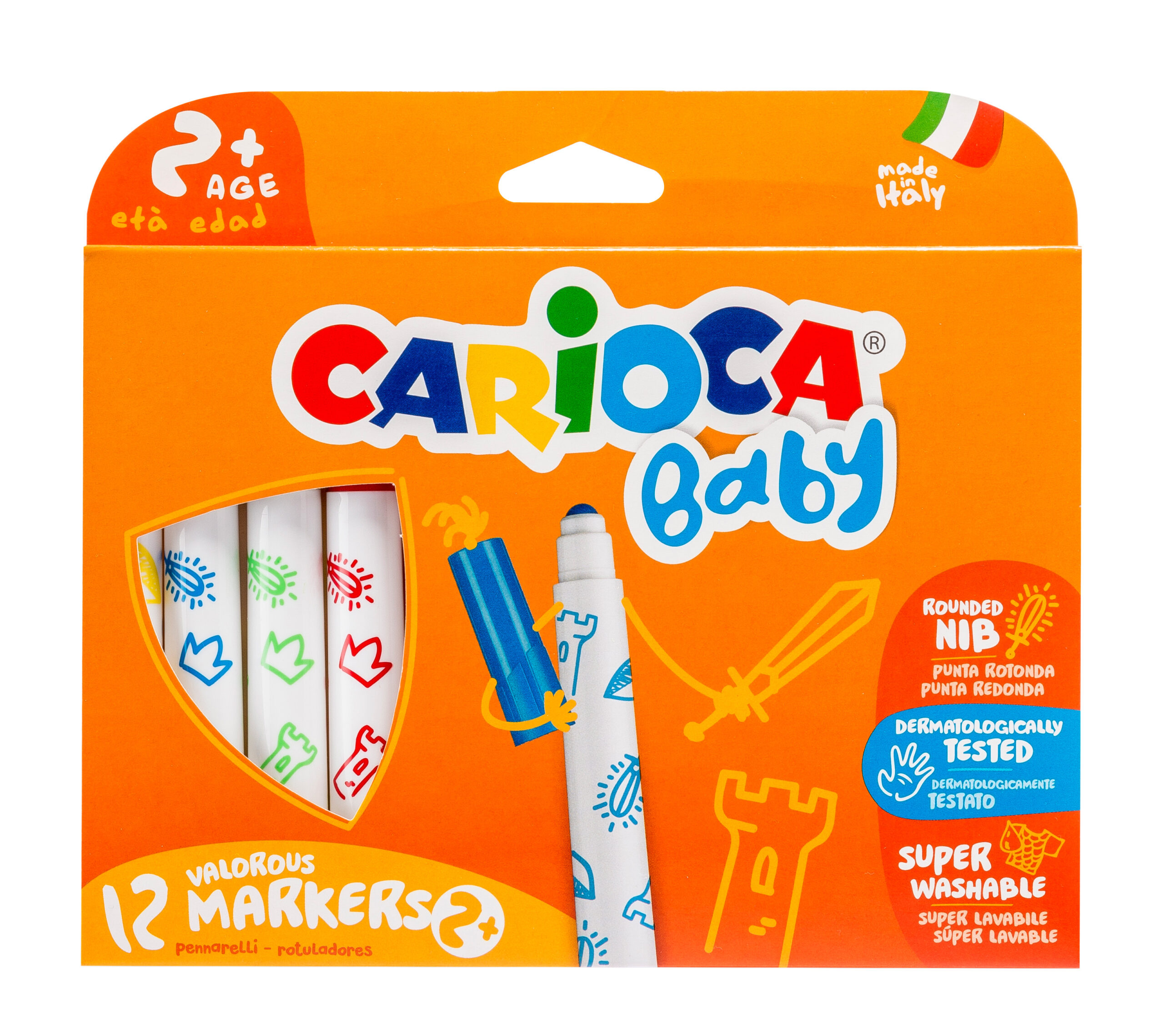 Canetas de Feltro Laváveis Carioca Baby Blister C/12 ( Imagem 2 de 7 ) - Preview