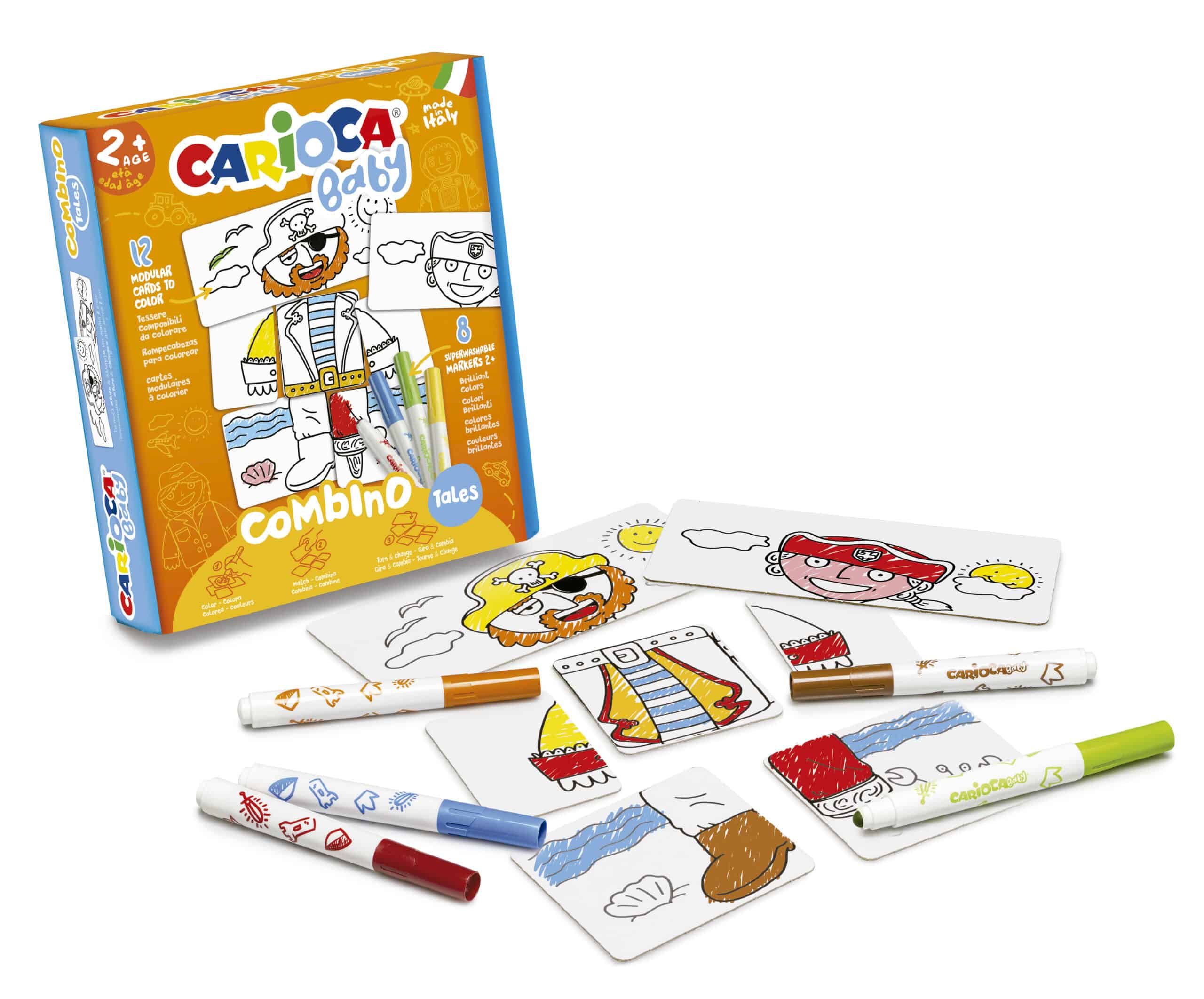 Marcador Escolar Carioca Baby Combino Disfarces 42895 Cx C/8 + 12 Cartoes ( Imagem 4 de 4 ) - Preview