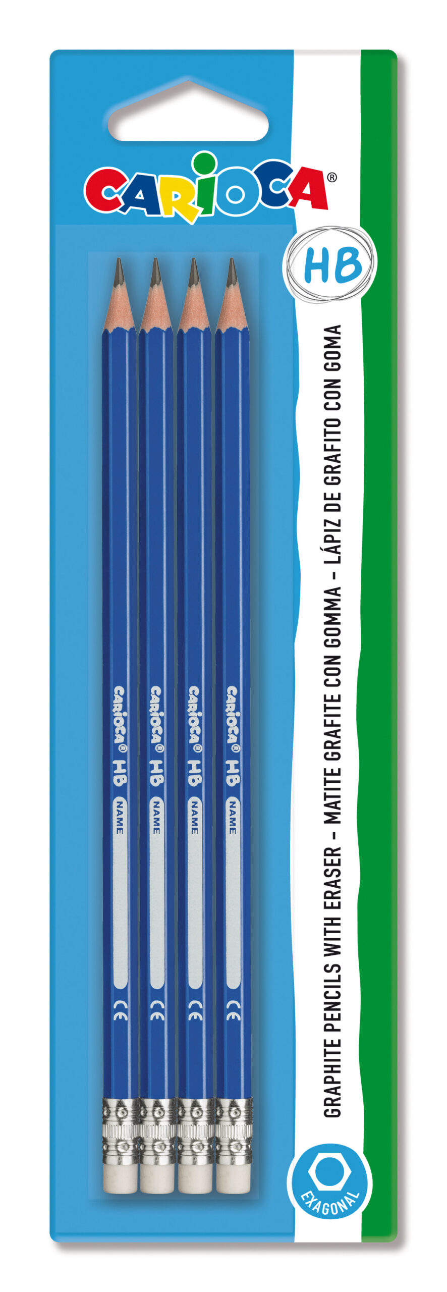 Lapis Grafite Carioca 42796 Hb C/ Borracha Blister C/4 ( Imagem 2 de 2 ) - Preview