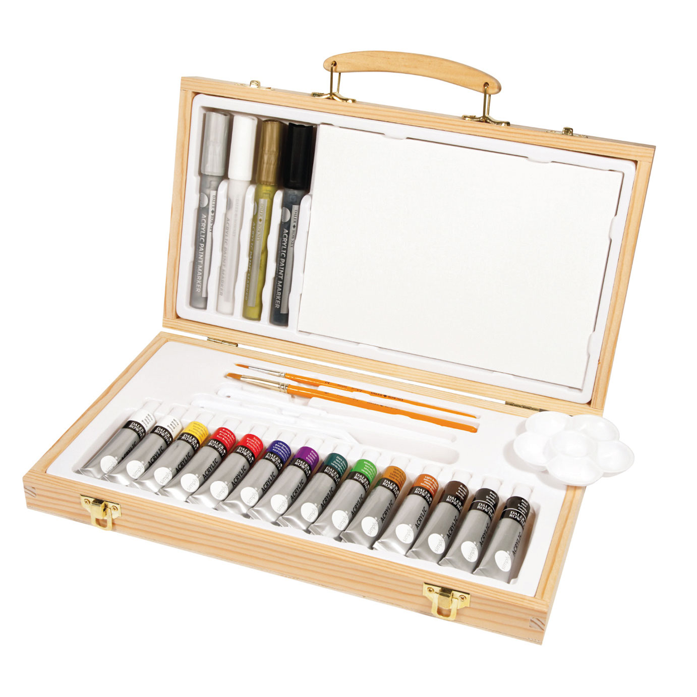 Conjunto Acrílico Simply Daler Rowney C/Caixa de Madeira D126500550 ( Imagem 2 de 4 ) - Preview