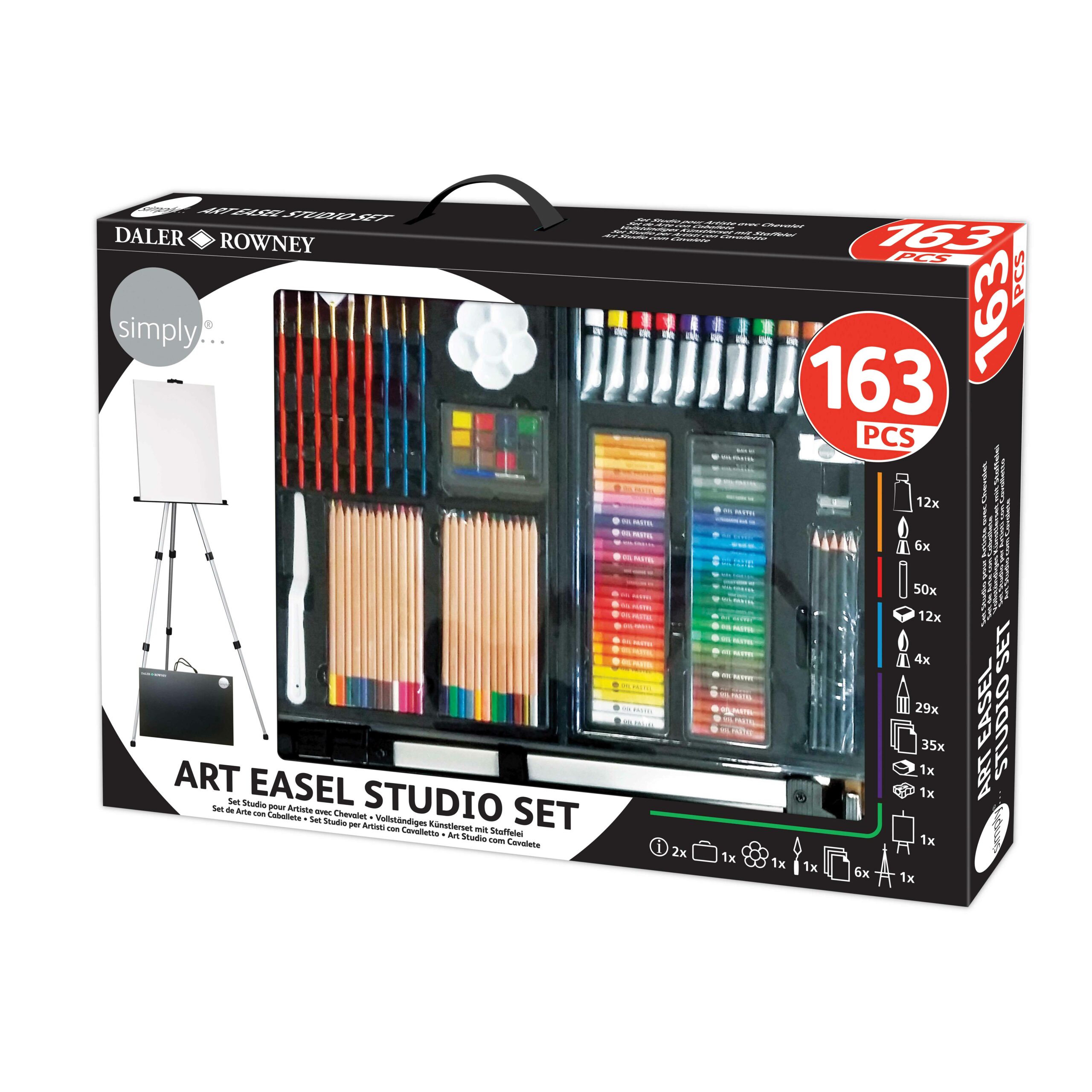 Conjunto Artístico Completo Daler Rowney Simply C/163 Peças D196500755 ( Imagem 2 de 4 ) - Preview