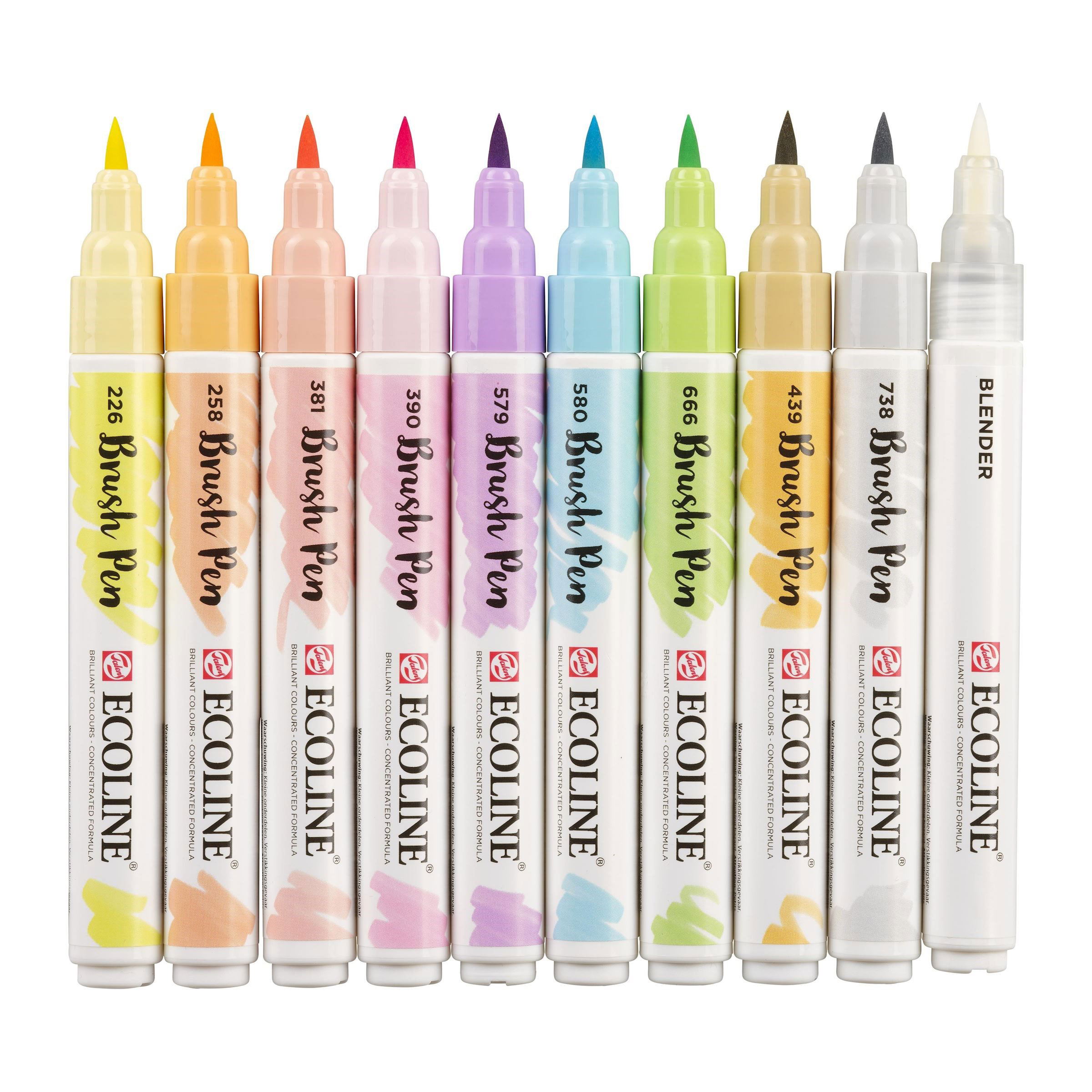 Marcador Talens Ecoline Brush Pen Conj.C/10 Cores Pastel 11509801 ( Imagem 4 de 4 ) - Preview
